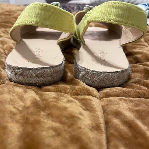 EUC Lilly Pulitzer Liz Slingback Pineapple Espadrille in Watch Hill Yellow - Picture 6 of 8